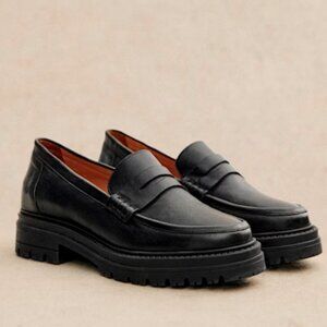 Sezane Albane Loafers - Smooth Black Size US 8 (BRAND NEW!)